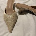 Ivory/Gold lace Kitten Heels Gold Size 6 Photo 1