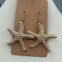 Boutique New faux pearl starfish earrings Photo 0