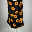 LuLaRoe Black Yellow Sunflower Print Tank Top Size 3XL Photo 2