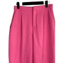 ZARA  Pleated Stretch Knit High Waist Slim Fit Casual Trousers Pockets S Pink Photo 2