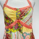 Pura Vida  Lightweight Patchwork Boho Paisley Print Halter Neckline Sundress S Photo 5