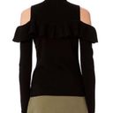 Intermix  Kendall Ruffle Cold Shoulder Sweater -Black - Large Photo 4