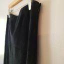 CAbi  Leather Patchwork Midi Skirt Raw Edge Size 6 Photo 3