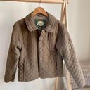 Vintage Faux Suede Quilted Collared Chore Jacket in Camel Tan Photo 1