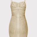 Herve Leger Paris Lurex Eyelash Sweetheart Dress Size Medium NWT Style No. 46OPC8466821-713 Photo 4