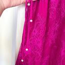 Alexis Dress Umbria Tiered Lace Tulle Silk Maxi Wedding Pink Fuchsia XS GUC Photo 4