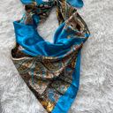 Amazon Blue Silk Scarf Photo 0