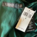 Ralph Lauren  Women's Formal Dress Size 8 Green Velvet Beaded Cut Out Long Gown Photo 7