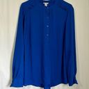 Dalia Collection  Blue 3/4 Button Down Long Sleeve Blouse Women’s Plus Size 1X Photo 0