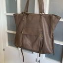 Kooba Everette Leather Tote Bag Purse Taupe Greige Grey Purse Satchel Photo 4