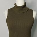 Highline  Collective Ribbed Knit Sleeveless Turtleneck (Olive Green) - XS Photo 4