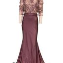 Jessica Angel  884 Floral Bodice V-back Maxi Gown Champagne Size Large NWT Photo 0