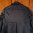 Burberry London Trench Coat Jacket Mid Length Double Breasted Black Size 6 Photo 9