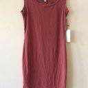 Iris Dusty Red Ribbed Knit Tank Bodycon Dress Photo 0