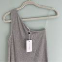 Lovers + Friends  Ribbed One-Shoulder Tank Top Grey NWT Photo 1