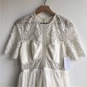 Alexis Revolve Luciana White Sheer Cut Out Panel Lace Bustier Short Sleeve Dress Photo 3