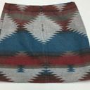 American Eagle  Womens Aztec Wool Blend Skirt Size 2 Mini Pencil Boho Fall Lined Photo 3