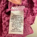 Umgee  Crochet Knit Pink Sweater‎ Size Large Oversized Flowy Boho Photo 10