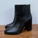 Vintage vtg 90s 1990s Y2K 2000s Black Square toe chunky Block Heel Boots retro Size 10 Photo 5