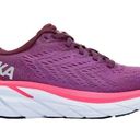 Hoka Womens Clifton 8 Purple and Pink Tennis Shoes 8.5B Running Sneakers Photo 0