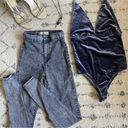 PacSun PACSON VELVET bodysuit halter top XSMALL L.A. Hearts metal gray Photo 9