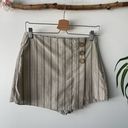 Pull & Bear  Beige Boho Striped Side Button Skort Photo 0