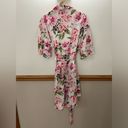 Show Me Your Mumu EUC  Bridal White and Pink Floral Robe Size S-L Photo 4