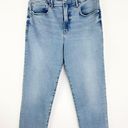 Good American  Good Boy Straight Leg Split Hem Jeans High Waist Blue Size 14/32 Photo 0