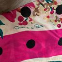 Oscar de la Renta  Printed Silk Scarf Floral Polkadot Photo 65