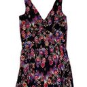 Maxine of Hollywood  Geometric Black Purple Pink Swimdress Size 14 EUC #S-285 Photo 0