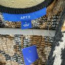 Apt. 9  NWT Leopard Print Long Sleeve Long Open Fuzzy Cozy Cardigan Size L Photo 3