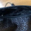 DKNY  Authentic Black Leather Chain-Link Clutch Purse Bag, Medium. Photo 5