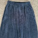 Brandy Melville  John Galt Velour Velvet Anastasia Wide Leg Sweatpants Navy OS Photo 5