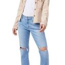 Paige NWT  Brigitte Boyfriend Skinny Jeans Destructed Denim Size 26 Photo 0