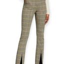 ALC Frank ALC edwin glen checkered high rise slit hem dressy pants Brown Photo 0