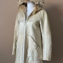 Marc Jacobs  | Gold Genuine Leather Fur Hood Coat Sz 2 Photo 2