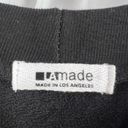 LA Made  Black Distressed Shoulder Sweatshirt Oversized Small New Photo 6