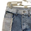 LF  Carmar Titania Spliced Frayed Denim Shorts High Waisted Blue Size 28 Photo 4