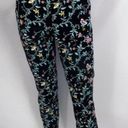 The Loft "" BLACK FLORAL MODERN SKINNY ANKLE CAREER CASUAL TROUSERS PANTS SZE: 14 NWT Photo 0