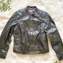 Tommy Hilfiger  Black Leather Motorcycle Jacket Large Photo 1