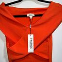 L'AGENCE NWT L’AGENCE Orange Crossover Bust Bodycon Midi Dress Photo 4