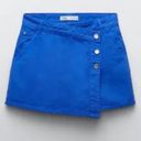 ZARA Blue Jean Crossover Skort Photo 0