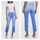 L'Agence  Sada High Rise Cropped Slim Raw Hem Jeans Straight Light Wash Size 25 Photo 20