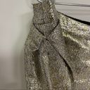 1. State  Mini Skirt Size Large Metallic A-line Dressy Holiday Cocktail Pleated Photo 6