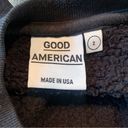 Good American WOMEN'S  black silver logo sweatshirt Photo 5