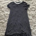 Macy's navy blue and white striped t shirt dress Photo 0