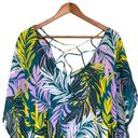 Beach Club Palisades  Tropical‎ Swim Cover Up Bamboo Semi-Sheer Textured XL/XXL Photo 3