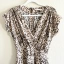 Rebecca Taylor  Womens Leopard Animal Print Elastic Waist Faux Wrap Dress Size 10 Photo 2