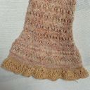 Free People  women's medium love galore sweater peach apricot flare bell knit cro Photo 7