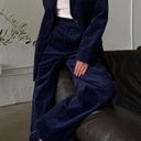 Everlane  The Corduroy Way High Drape Pant Navy Blue Wide Leg Trousers NWT Size 4 Photo 1